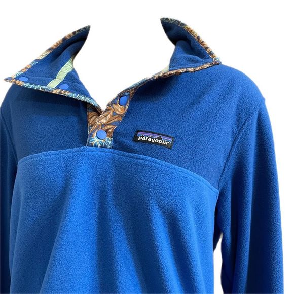 Patagonia Mens Micro D Snap T Pullover Shirt Bayou Blue Size Medium - Picture 2 of 11